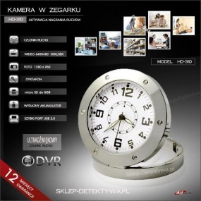 Kamera w zegarku z czujnikiem ruchu HD-310 +8GB TOSHIBA