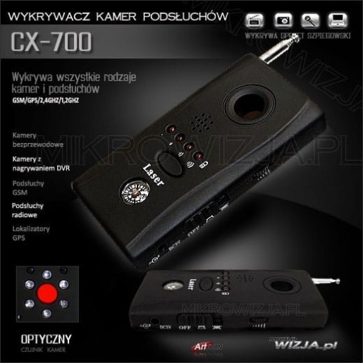 Wykrywacz podsłuchów ,kamer, GPS CX-700 (1)