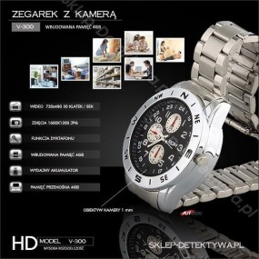 Zegarek ręczny V-300 z wbudowaną kamerą HD pamięć 4GB