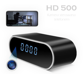 Kamera zdalnie sterowana w budziku LCD HD-500 +8GB TOSHIBA